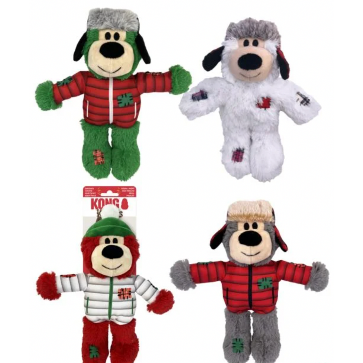 KONG Holiday Wild Knots Bear Assorteret, M/L