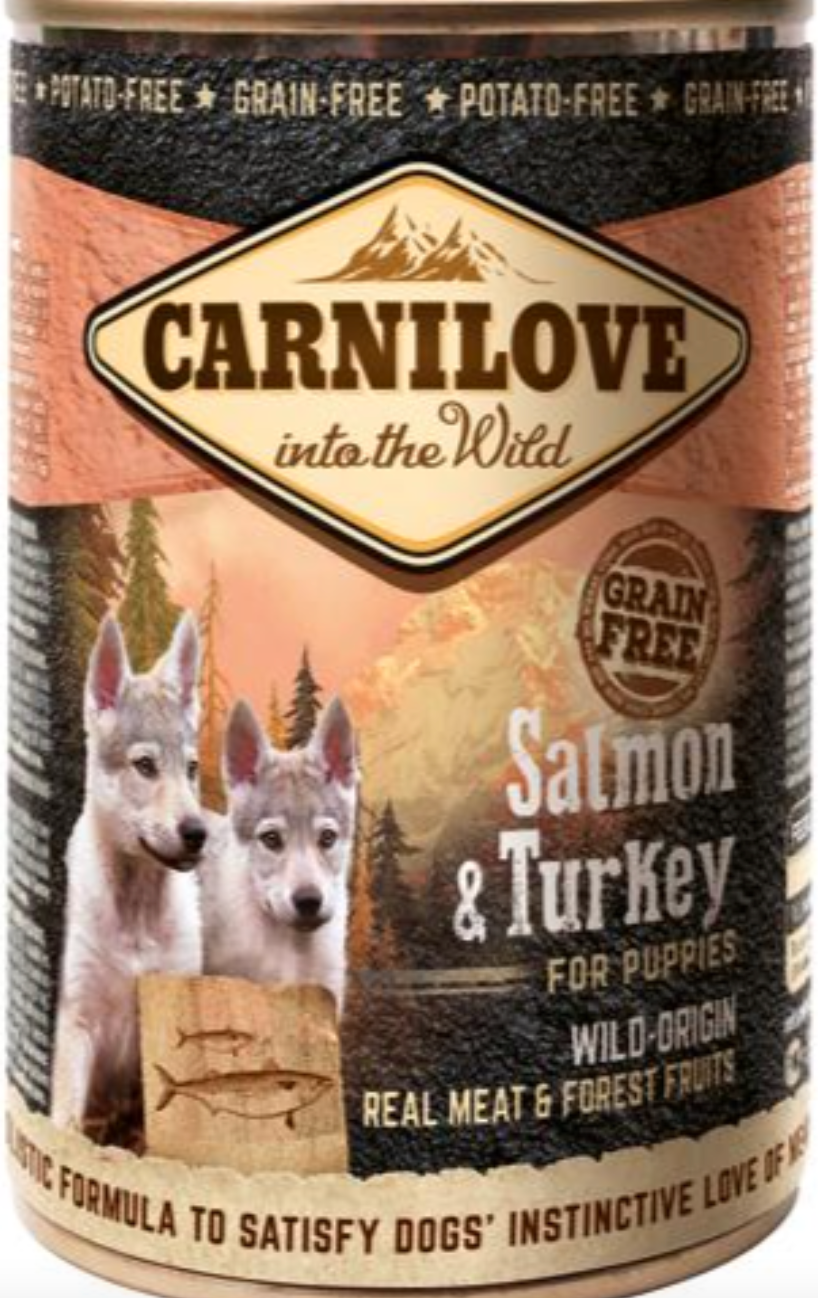 Carnilove Canned laks & kalkun for Puppies