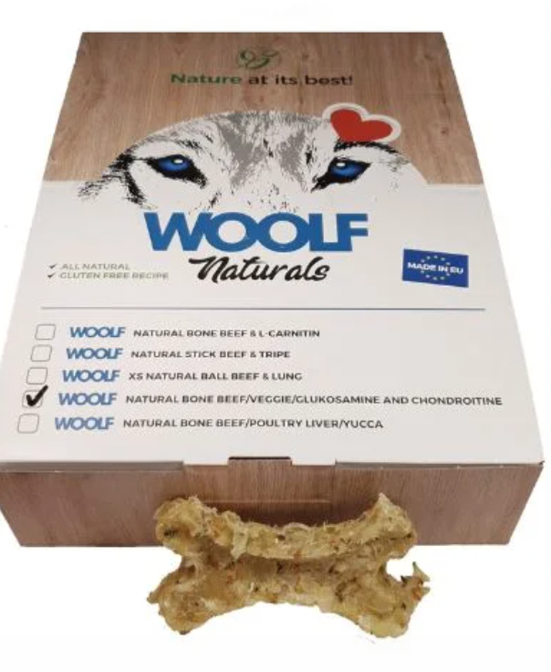 WOOLF NATURAL BONE BEEF/VEGGIE/GLUKOSAMIN