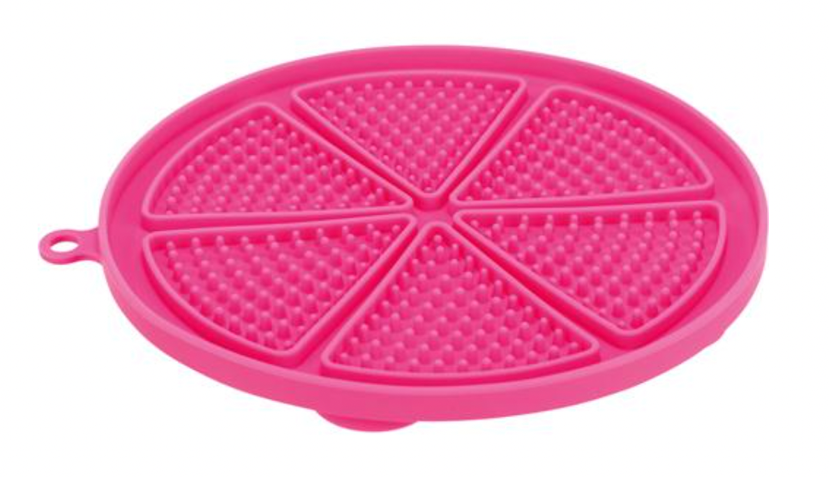 Lick'n'Snack mat w/suction pad, silicone lyserød