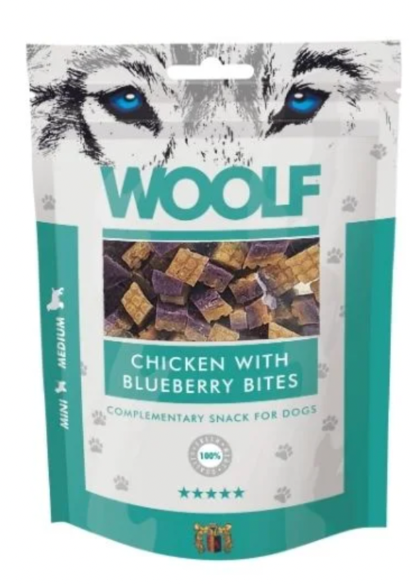 WOOLF CHICKEN WITH BLUEBERRY BITES 100G