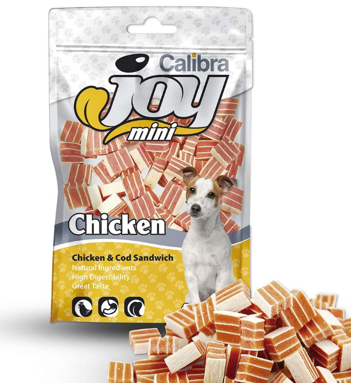 Calibra Joy Dog Classic Sandwich af torsk og kylling, 80 g.